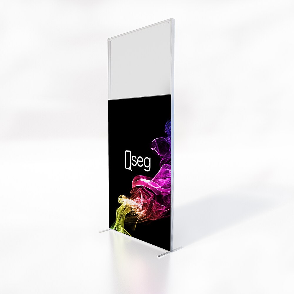 ONE CHOICE® 3.3 x 7.4 ft. QSEG Quick Wall Display — Graphic Package / Printed with 28in Clear Window